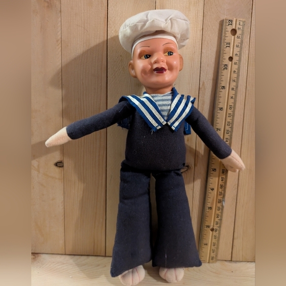 Vintage Sailor Doll with Blue Outfit - Picture 1 of 7
